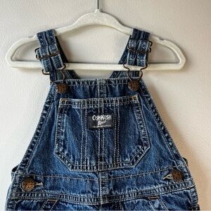 OshKosh B'gosh Vestbak Baby 18M Blue Denim Overalls Adjustable Straps Cotton